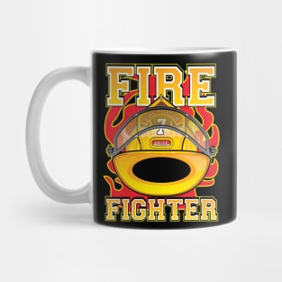 Fire Fighter Yellow Helmet Mug